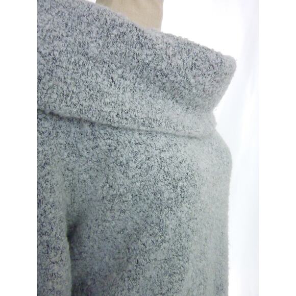 Banana Republic Gray Off The Shoulder Cowl Wool Blend Sweater Top Small S - Picture 4 of 6